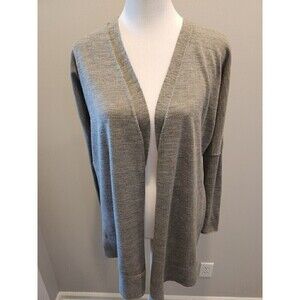 J.crew womens open front gray merino wool cardigan sweater size xxs euc